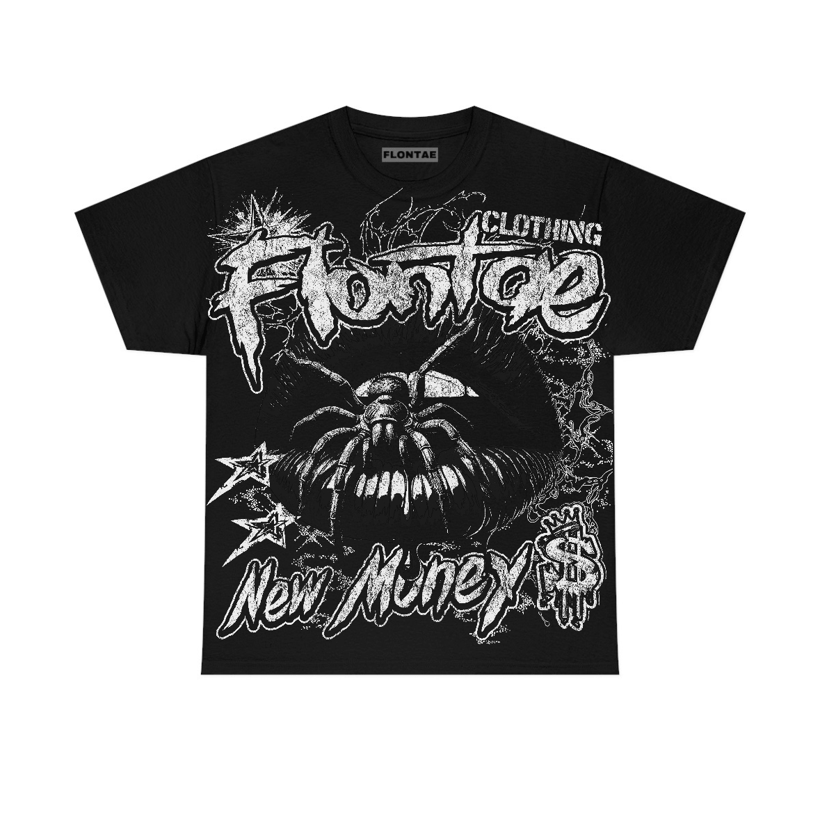 Black Cat 4s Flontae T-Shirt All Mouth Graphic