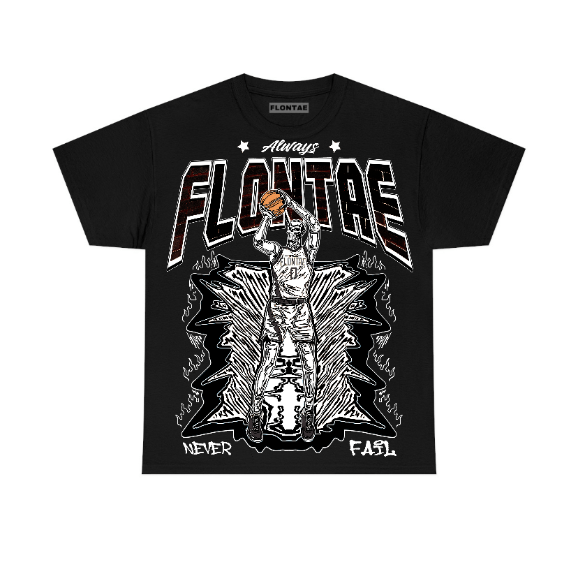 White Thunder 4s Flontae T-Shirt Never Fail Graphic