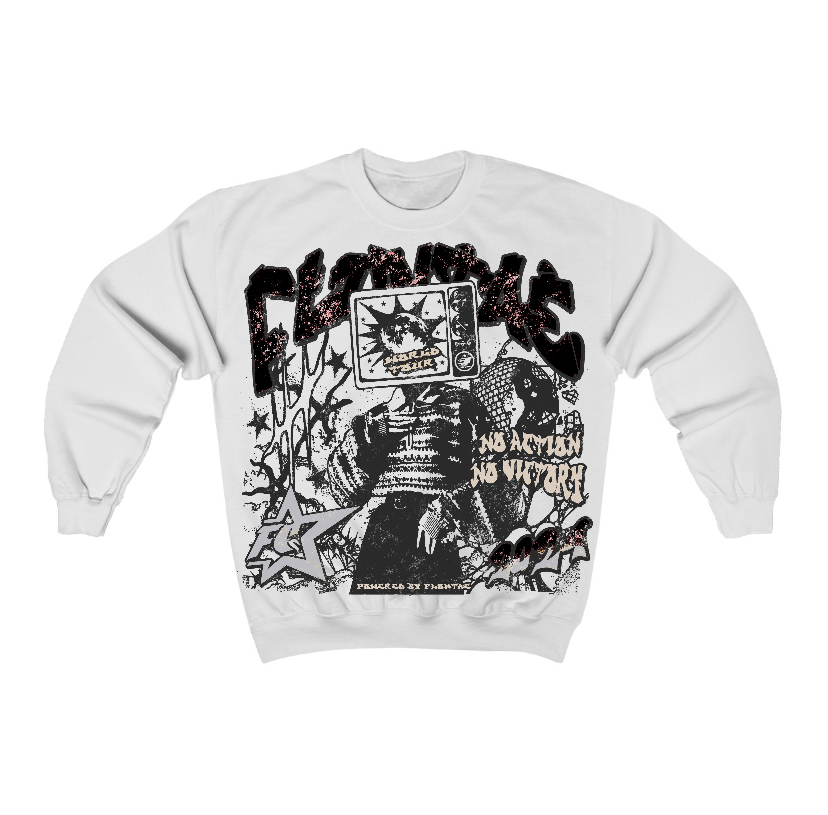 Reverse Metallic 5s Flontae Crewneck Sweatshirt No Victory Graphic