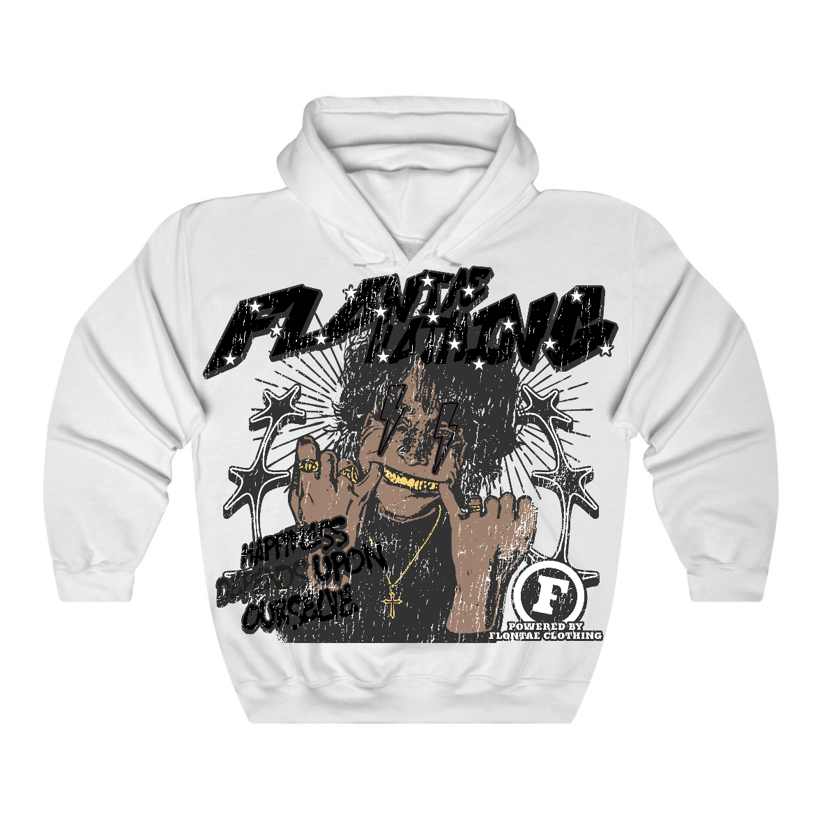 Black Cat 4s Flontae Hoodie Inner Bliss Graphic
