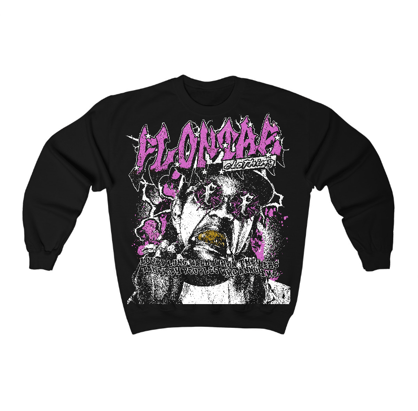 Hyper Violet 4s Flontae Crewneck Sweatshirt Annoy Graphic