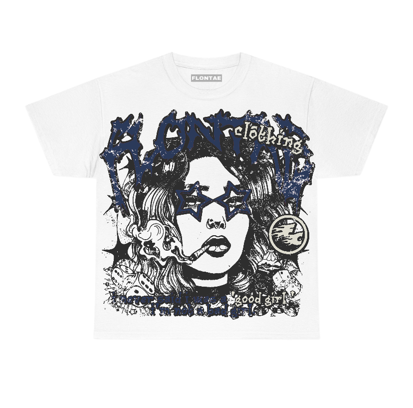 Diffused Blue 3s Flontae T-Shirt Keep Quiet Graphic