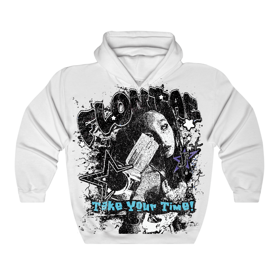 Aqua 8s Flontae Hoodie Be Patient Graphic