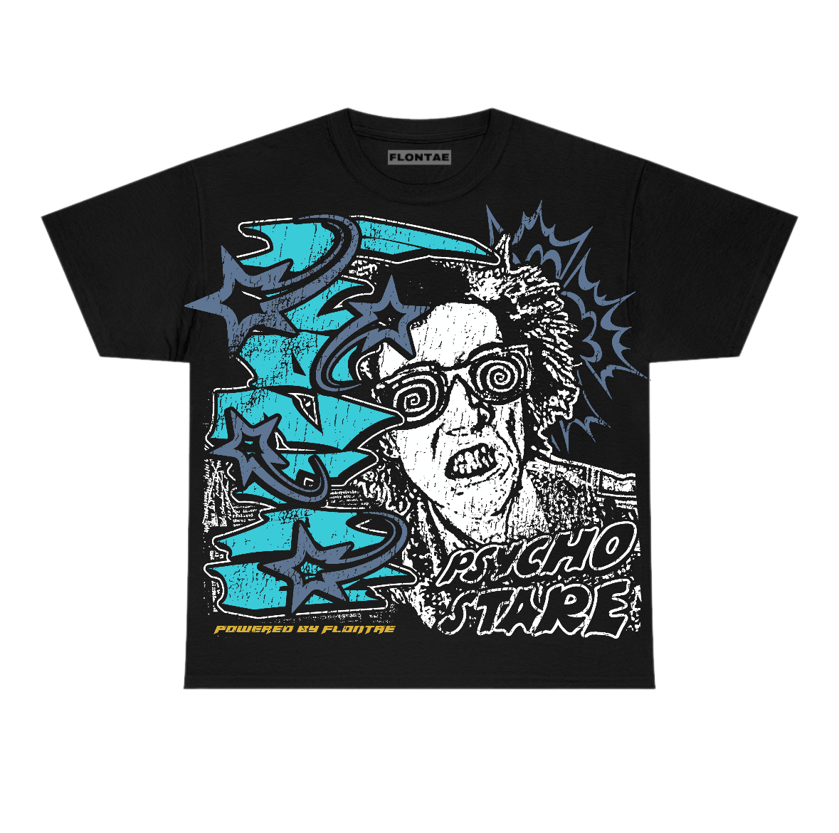 Gamma Blue 11s Flontae T-Shirt Stare Graphic