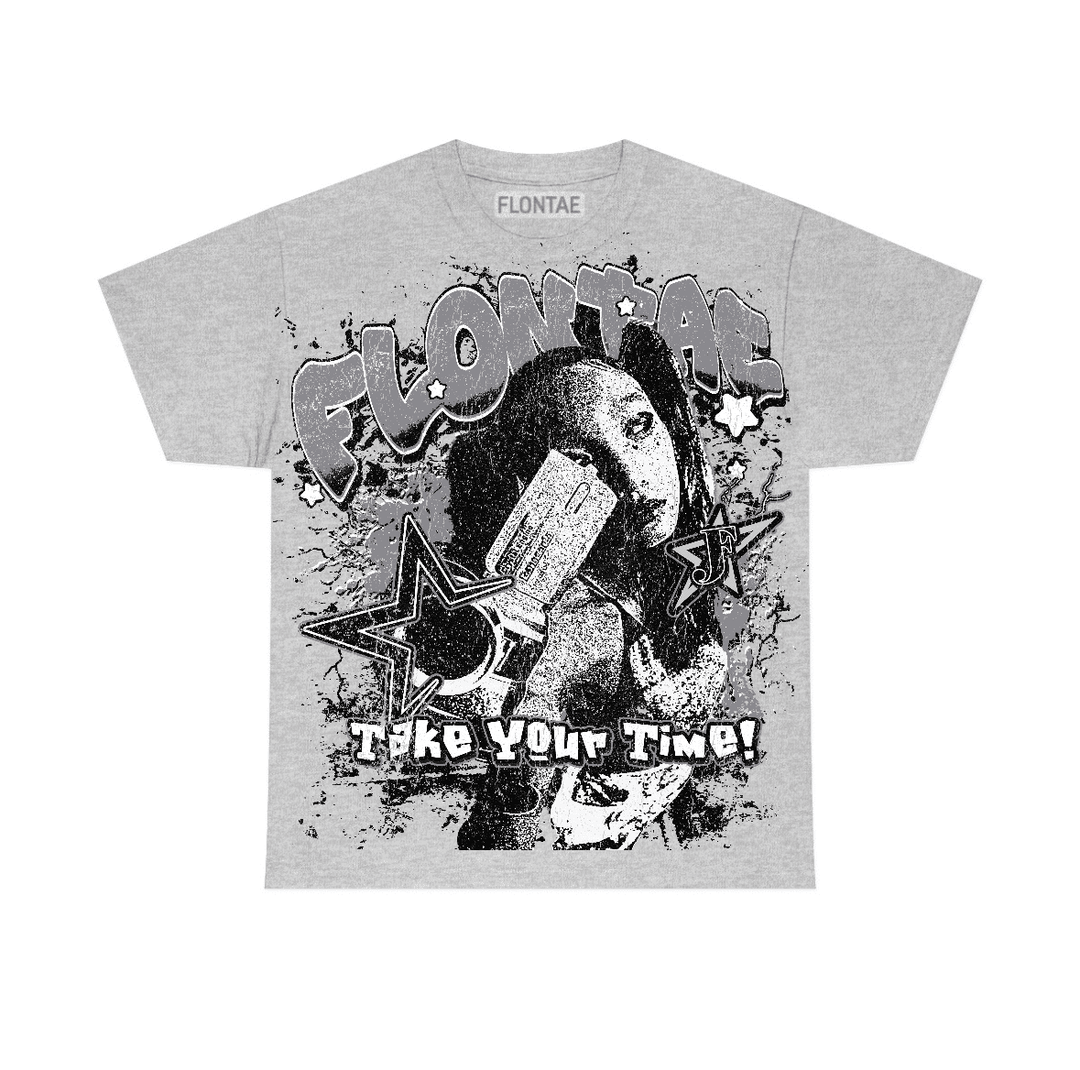 Wolf Grey 5s Flontae T-Shirt Be Patient Graphic