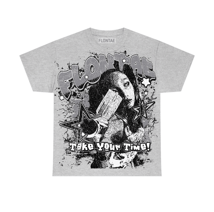 Wolf Grey 5s Flontae T-Shirt Be Patient Graphic