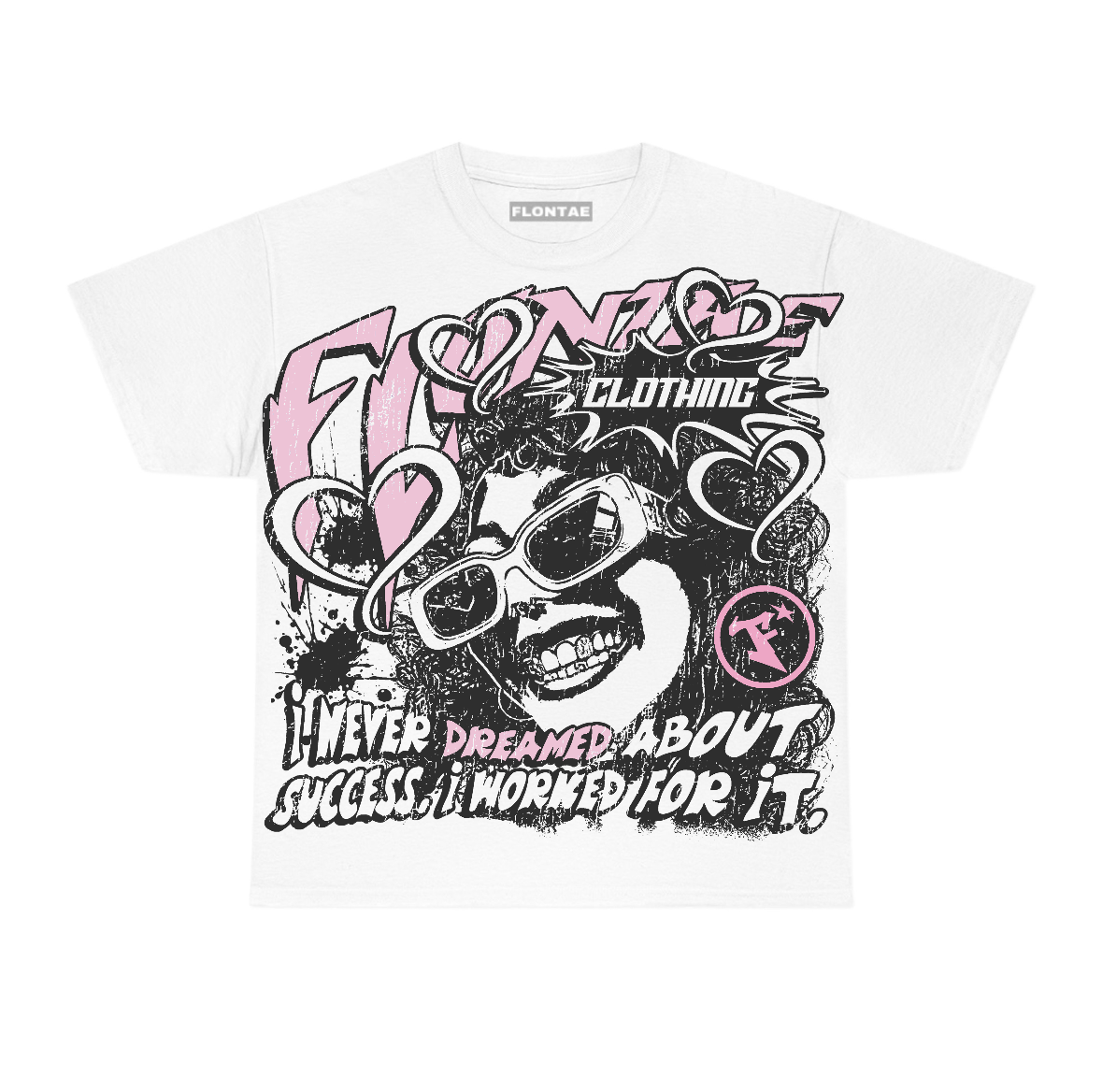 Pearl Pink 12s Flontae T-Shirt Never Dream Graphic