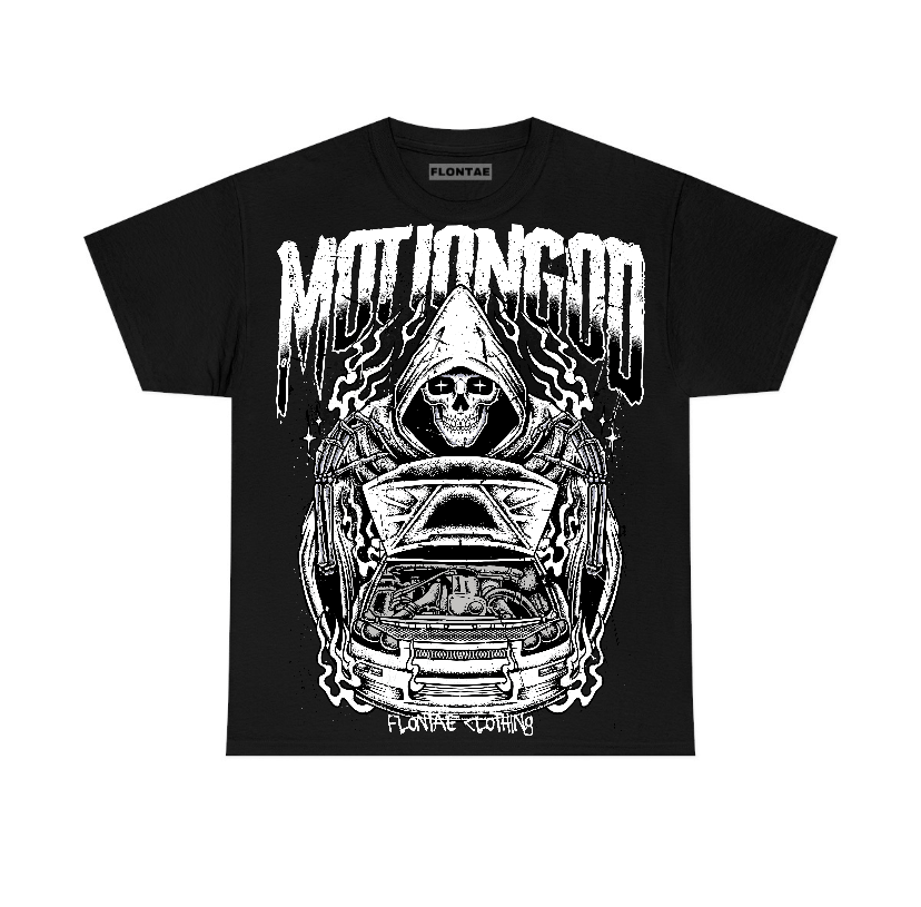 85 Metallic Black 1s Low Flontae T-Shirt Motion Graphic