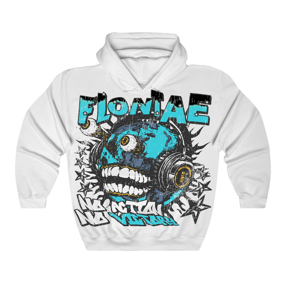 Gamma Blue 11s Flontae Hoodie World Domination Graphic