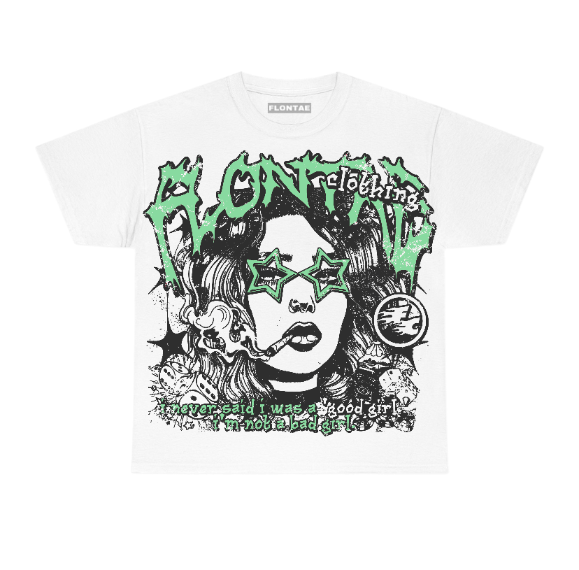 Green Glow 1s Flontae T-Shirt Keep Quiet Graphic