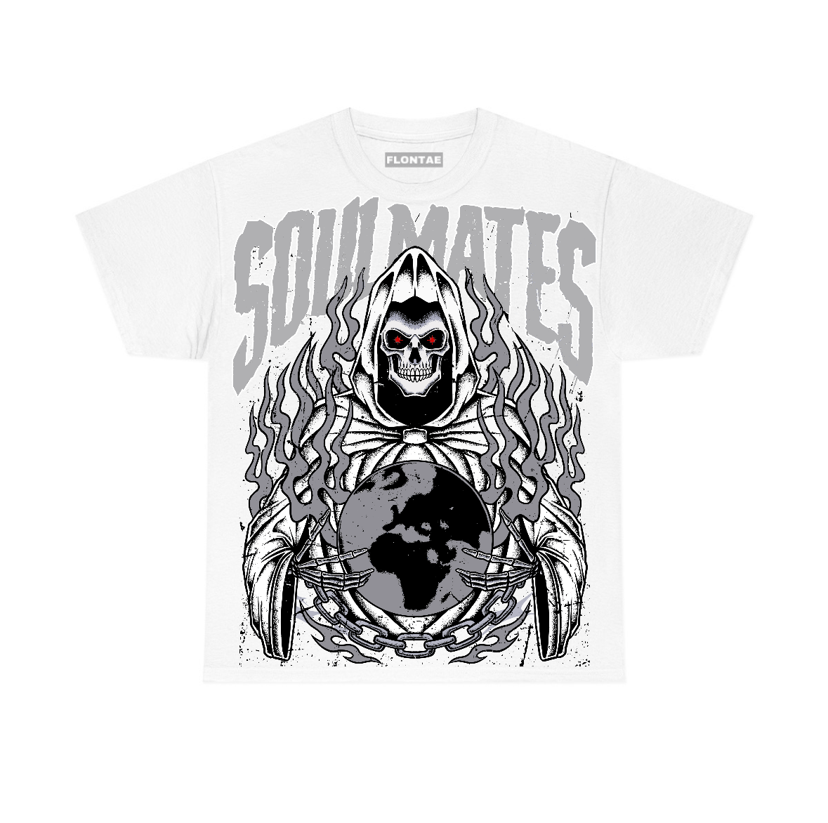 White Cement 4s Flontae T-Shirt Soulmates Graphic