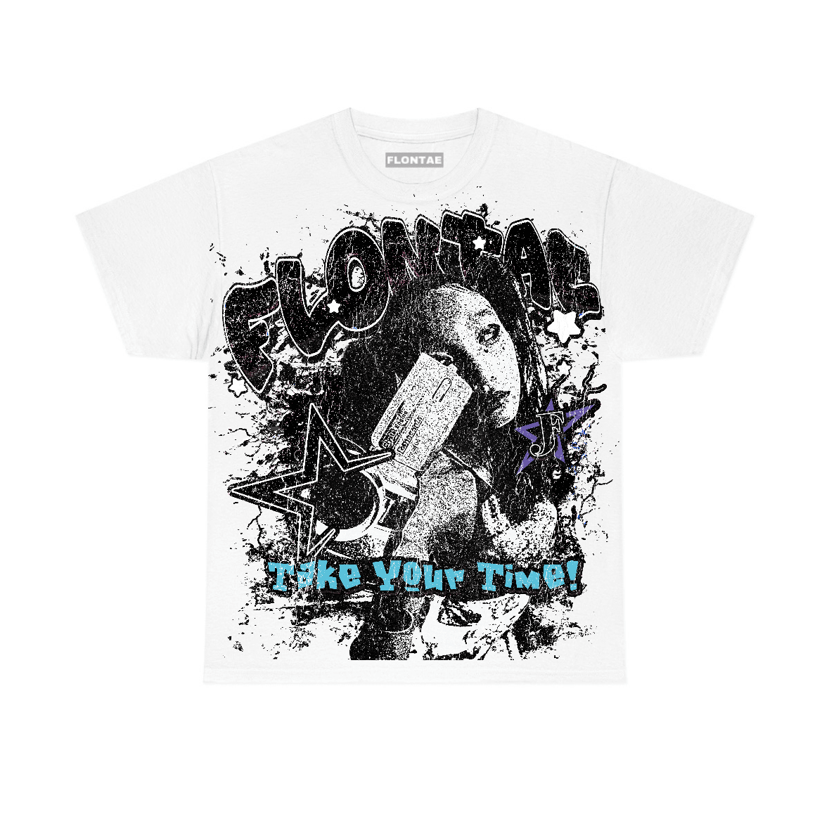 Aqua 8s Flontae T-Shirt Be Patient Graphic