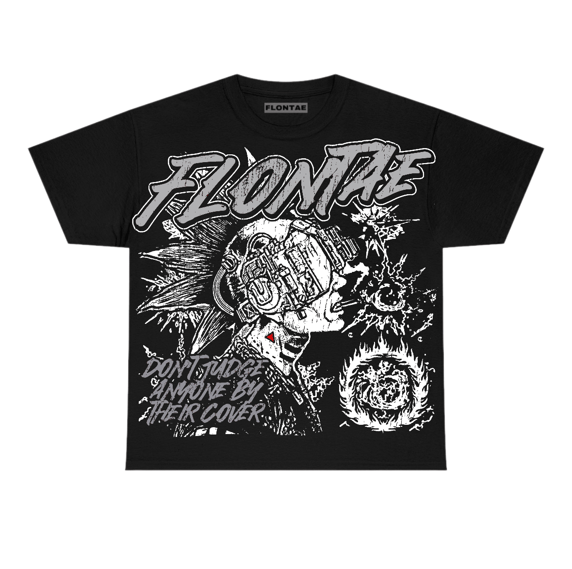 White Cement 4s Flontae T-Shirt Don't Judge Graphic