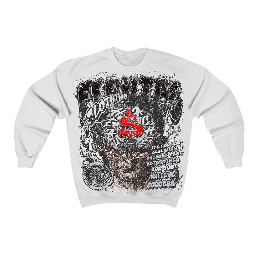 Black Cement 3s Flontae Crewneck Sweatshirt Headstorm Graphic