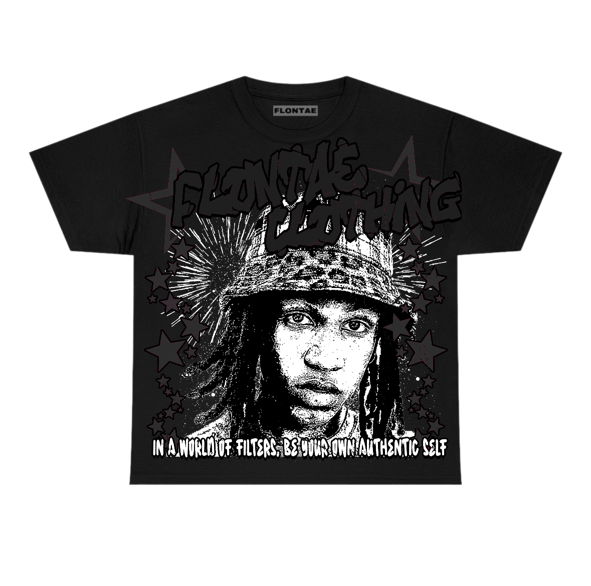 Black Cat 4s Flontae T-Shirt Be Yourself Graphic