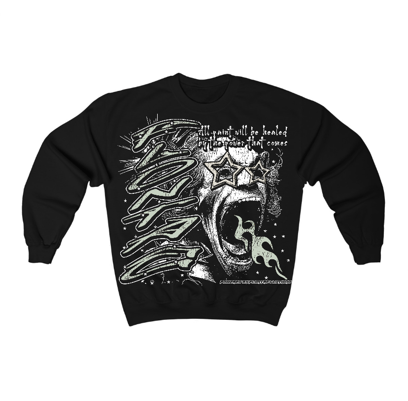 Seafoam 4s Flontae Crewneck Sweatshirt Wonder Graphic