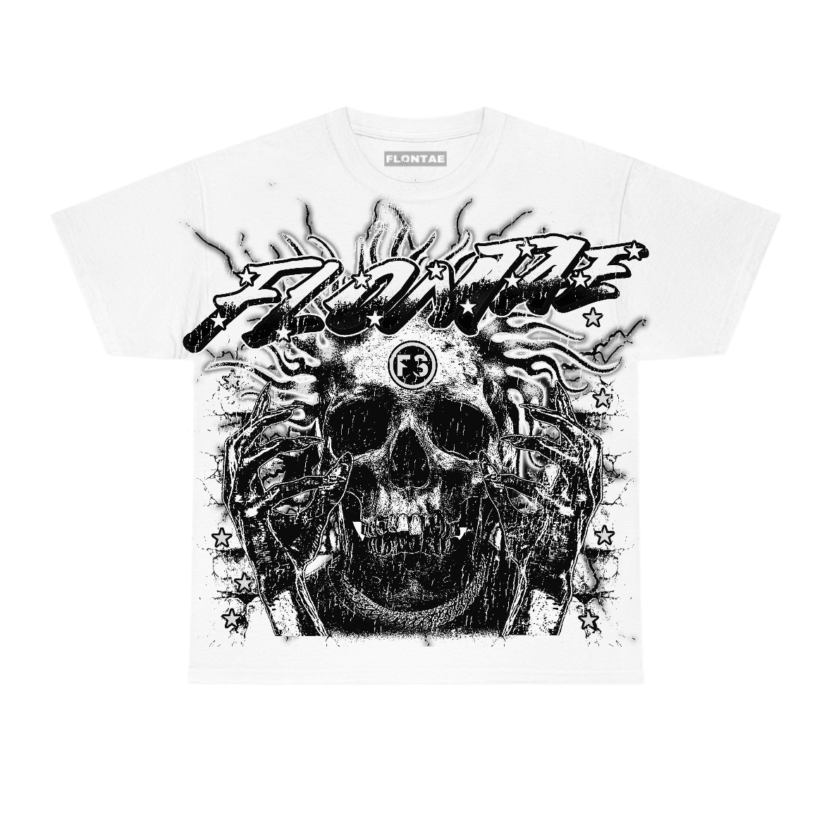 Black Cat 4s Flontae T-Shirt Overstimulated Graphic