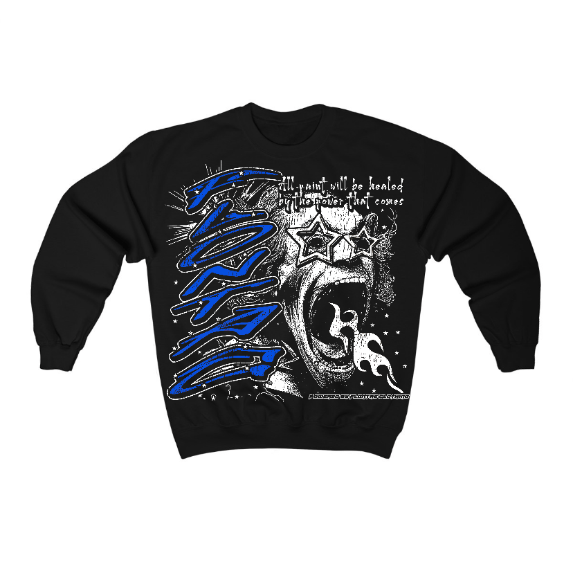 Blueberry 12s Flontae Crewneck Sweatshirt Wonder Graphic