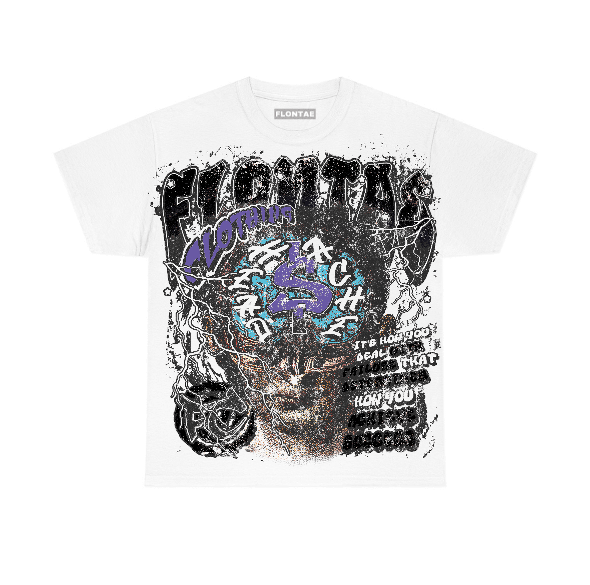 Aqua 8s Flontae T-Shirt Headstorm Graphic