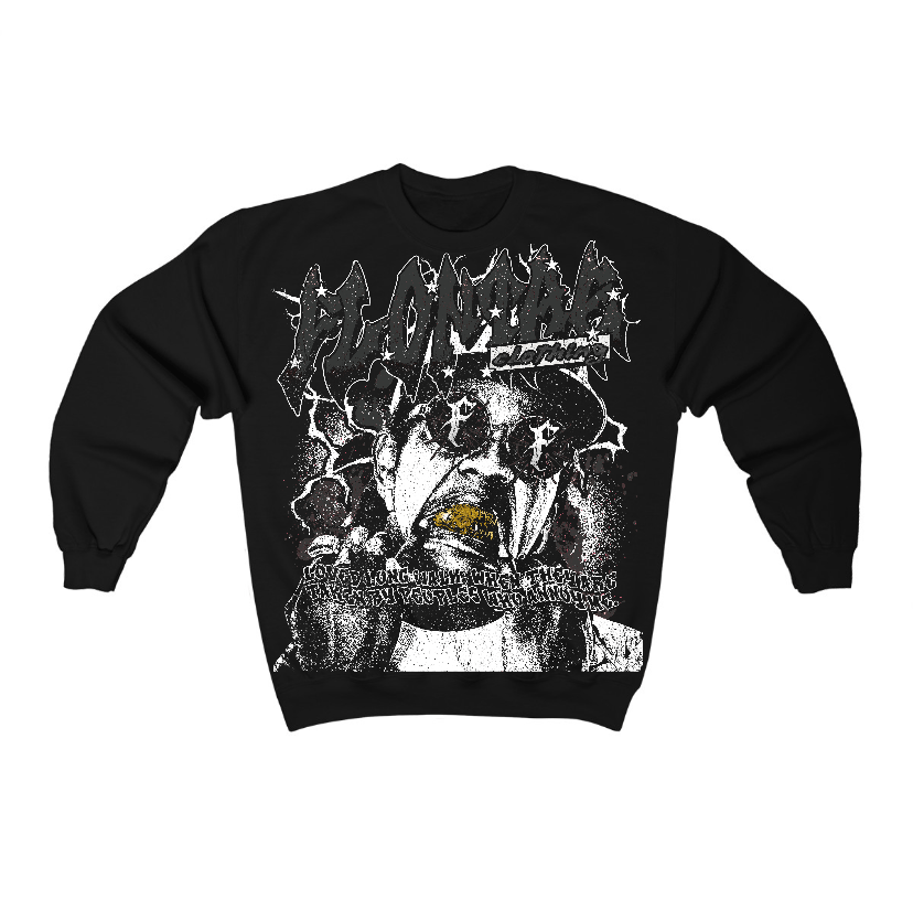 Black Cat 3s Flontae Crewneck Sweatshirt Annoy Graphic