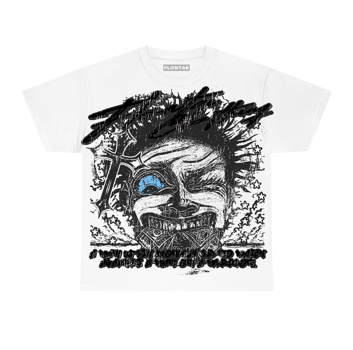 Black University Blue 5s Flontae T-Shirt Nothing Else Graphic