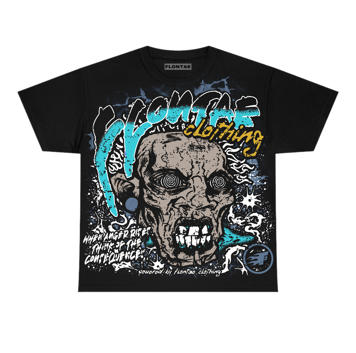 Gamma Blue 11s Flontae T-Shirt Consequences Graphic