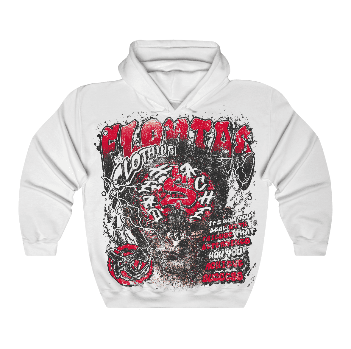 Red Taxi 12s Flontae Hoodie Headstorm Graphic