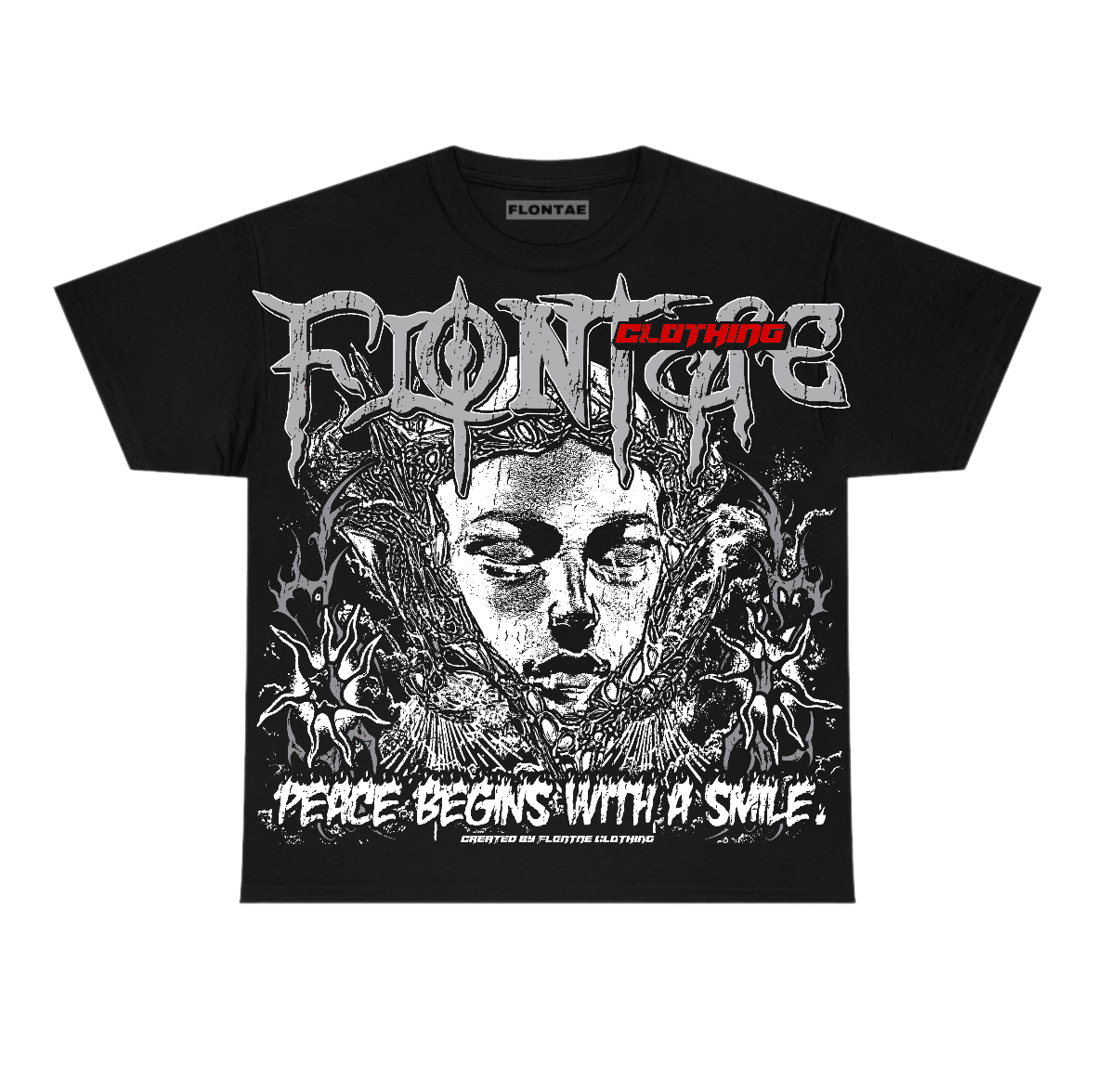 White Cement 4s Flontae T-Shirt Keep Peace Graphic