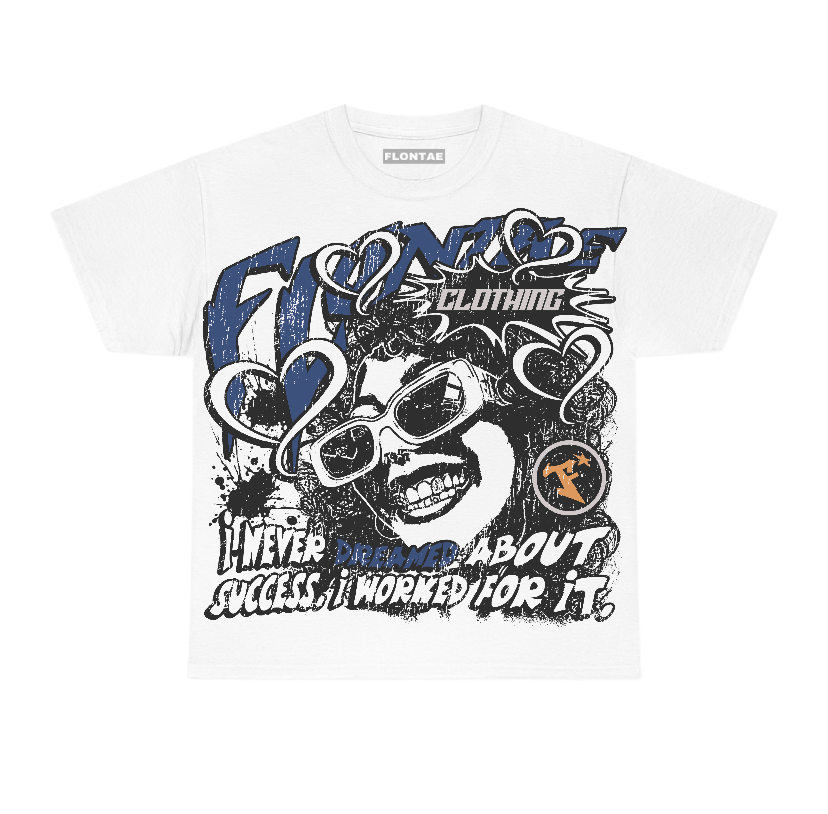 Navy 4s Flontae T-Shirt Never Dream Graphic