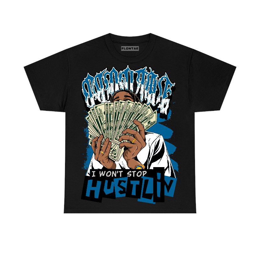 Military Blue 4s Flontae T-Shirt Hustlin Graphic