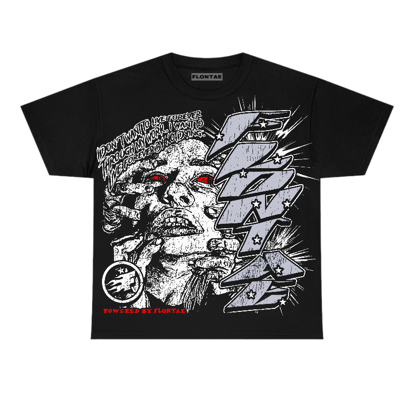 Black Cement 3s Flontae T-Shirt Forever Graphic