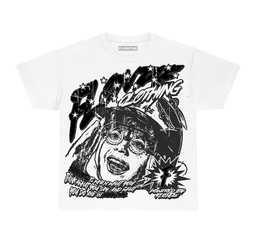 85 Metallic Black 1s Low Flontae T-Shirt Always Smile Graphic