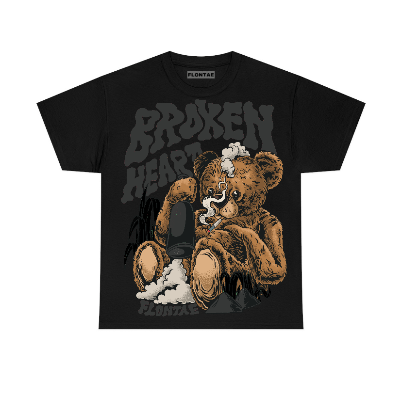 Black Cat 3s Flontae T-Shirt Broken Heart Graphic