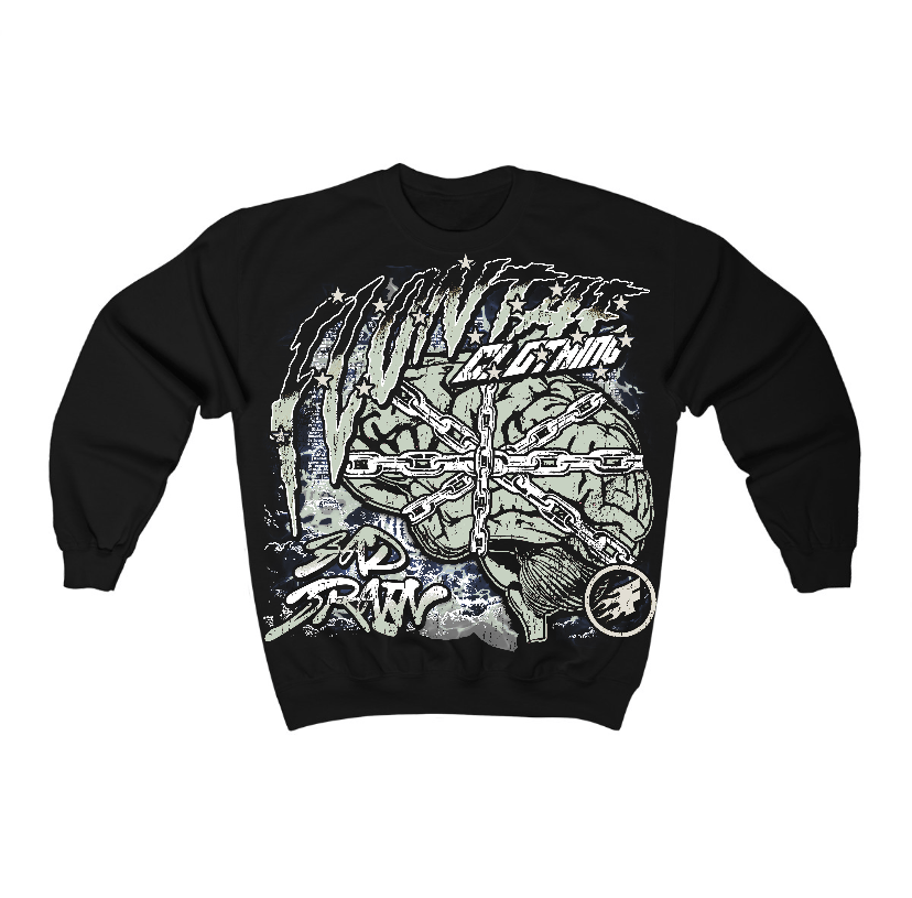 Seafoam 4s Flontae Crewneck Sweatshirt Bad Brain Graphic