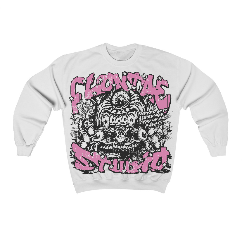Orchid 4s Flontae Crewneck Sweatshirt Seems Fair Graphic