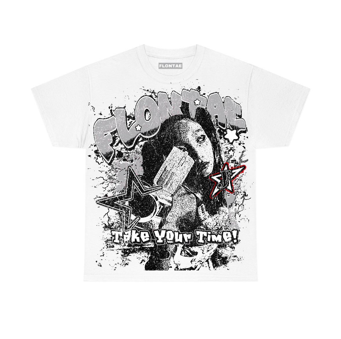 White Cement 4s Flontae T-Shirt Be Patient Graphic