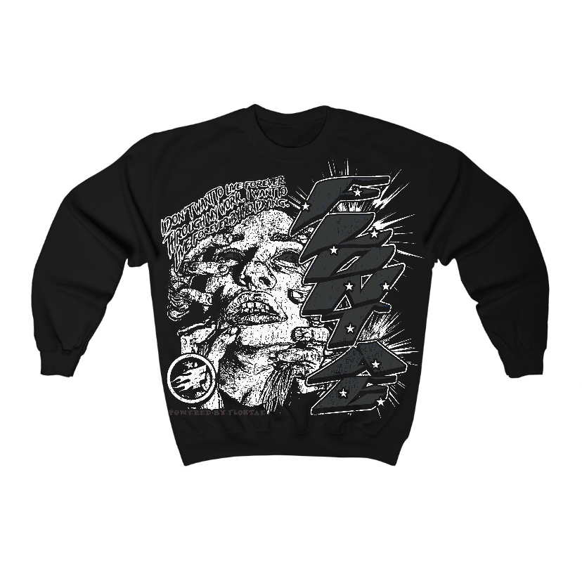 Black Cat 3s Flontae Crewneck Sweatshirt Forever Graphic