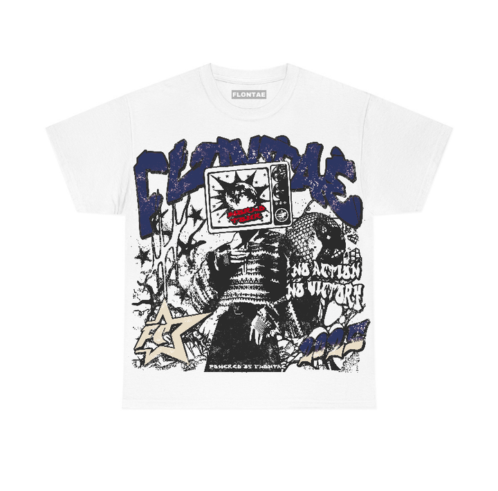 Deep Royal Blue 1s Flontae T-Shirt No Victory Graphic