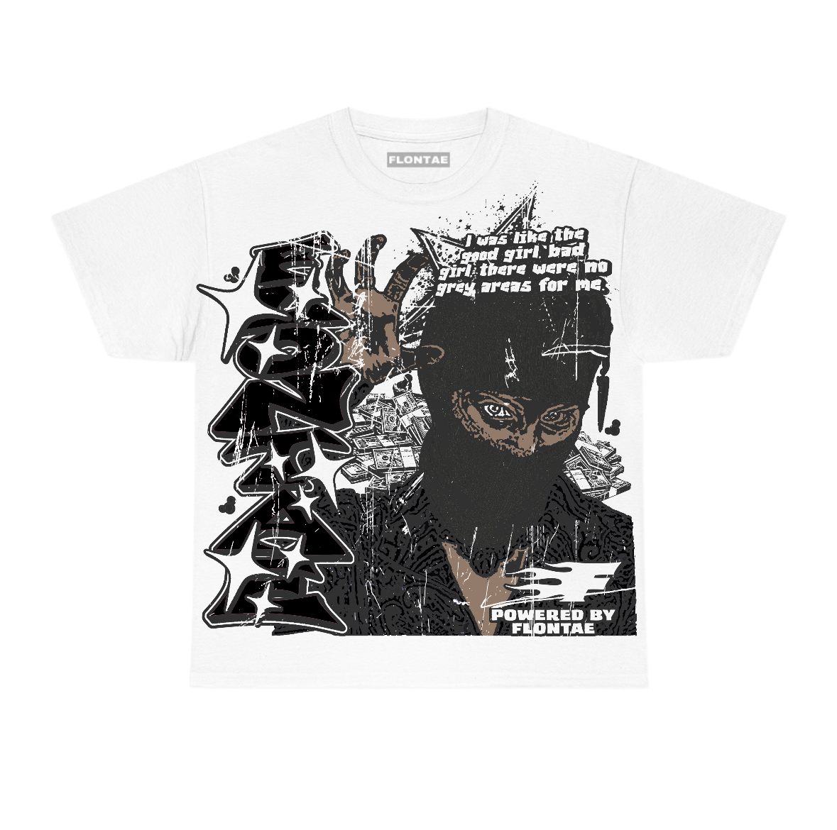 Black Cat 4s Flontae T-Shirt Used To This Graphic