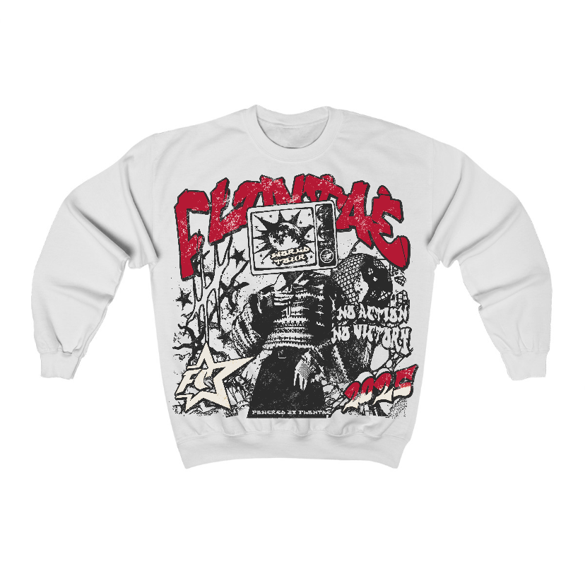 Black Toe Reimagined 1s Flontae Crewneck Sweatshirt No Victory Graphic