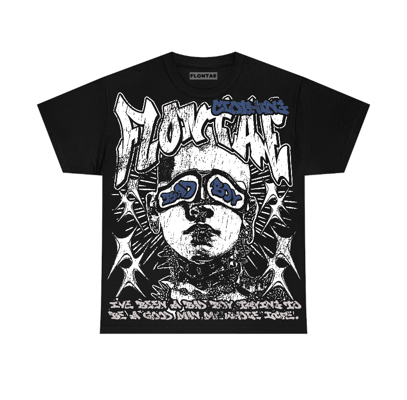 Navy 4s Flontae T-Shirt Get Around Graphic