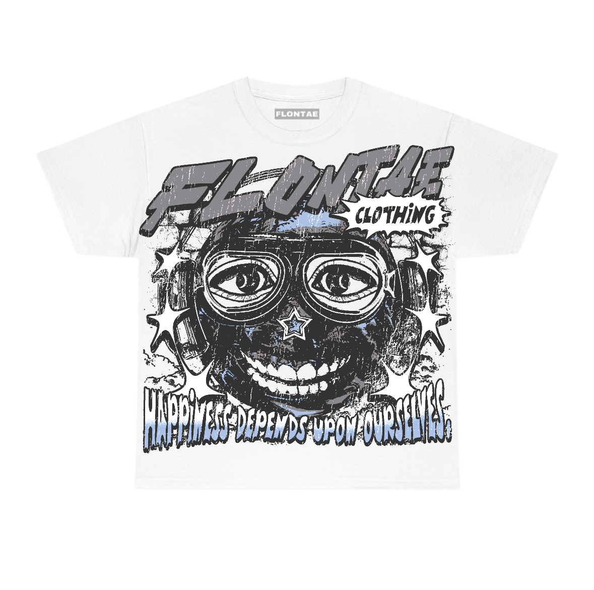 Wolf Grey 5s Flontae T-Shirt Midnight Aura Graphic