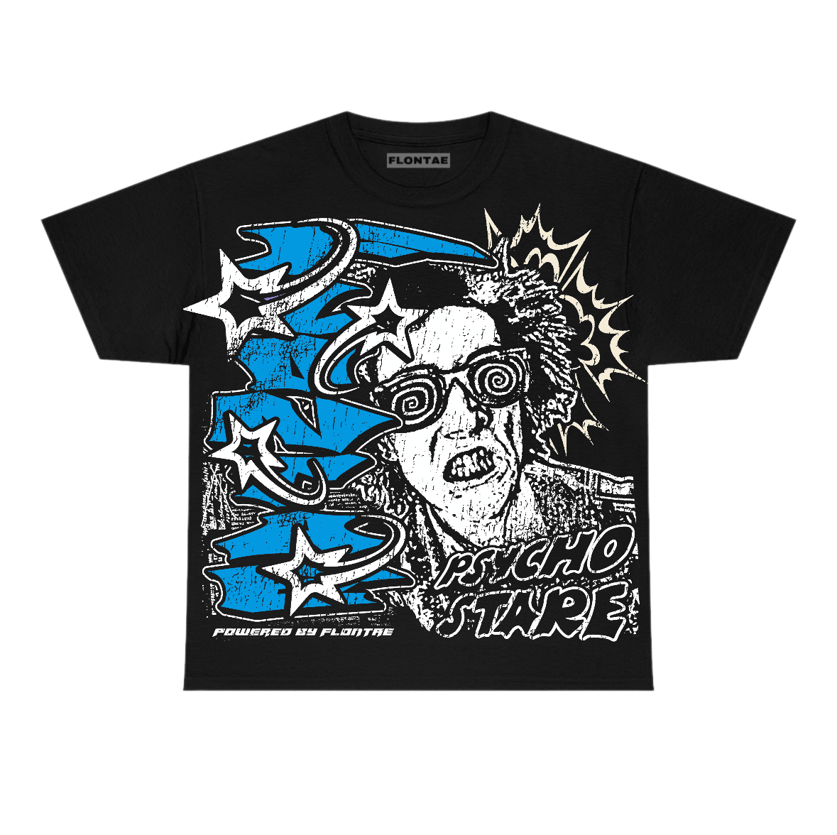 University Blue Reimagined 1s Flontae T-Shirt Stare Graphic