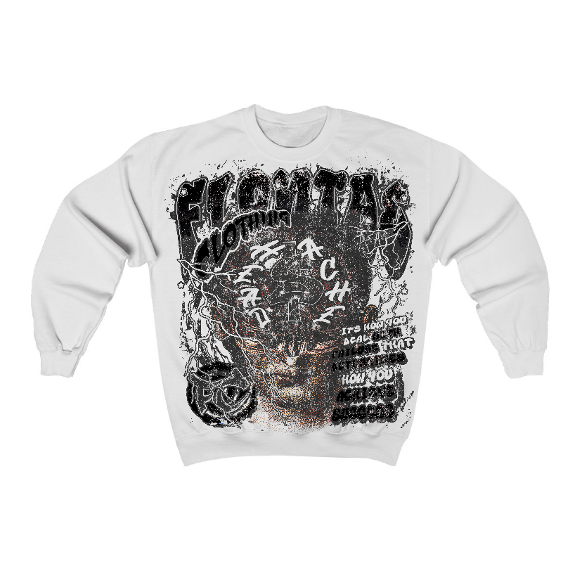 Black Cat 3s Flontae Crewneck Sweatshirt Headstorm Graphic