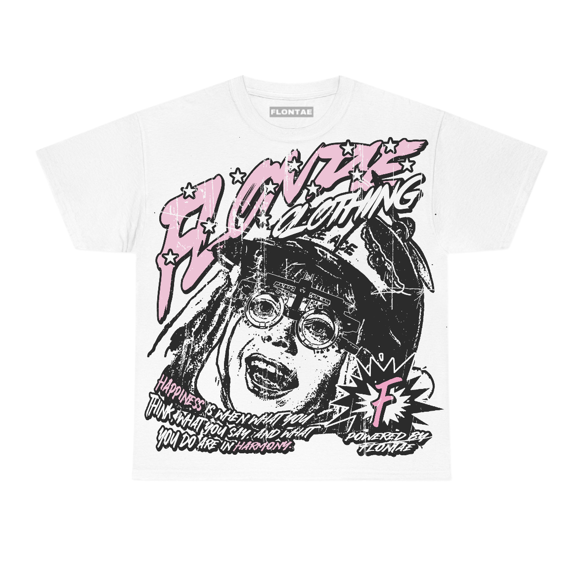 Pearl Pink 12s Flontae T-Shirt Always Smile Graphic
