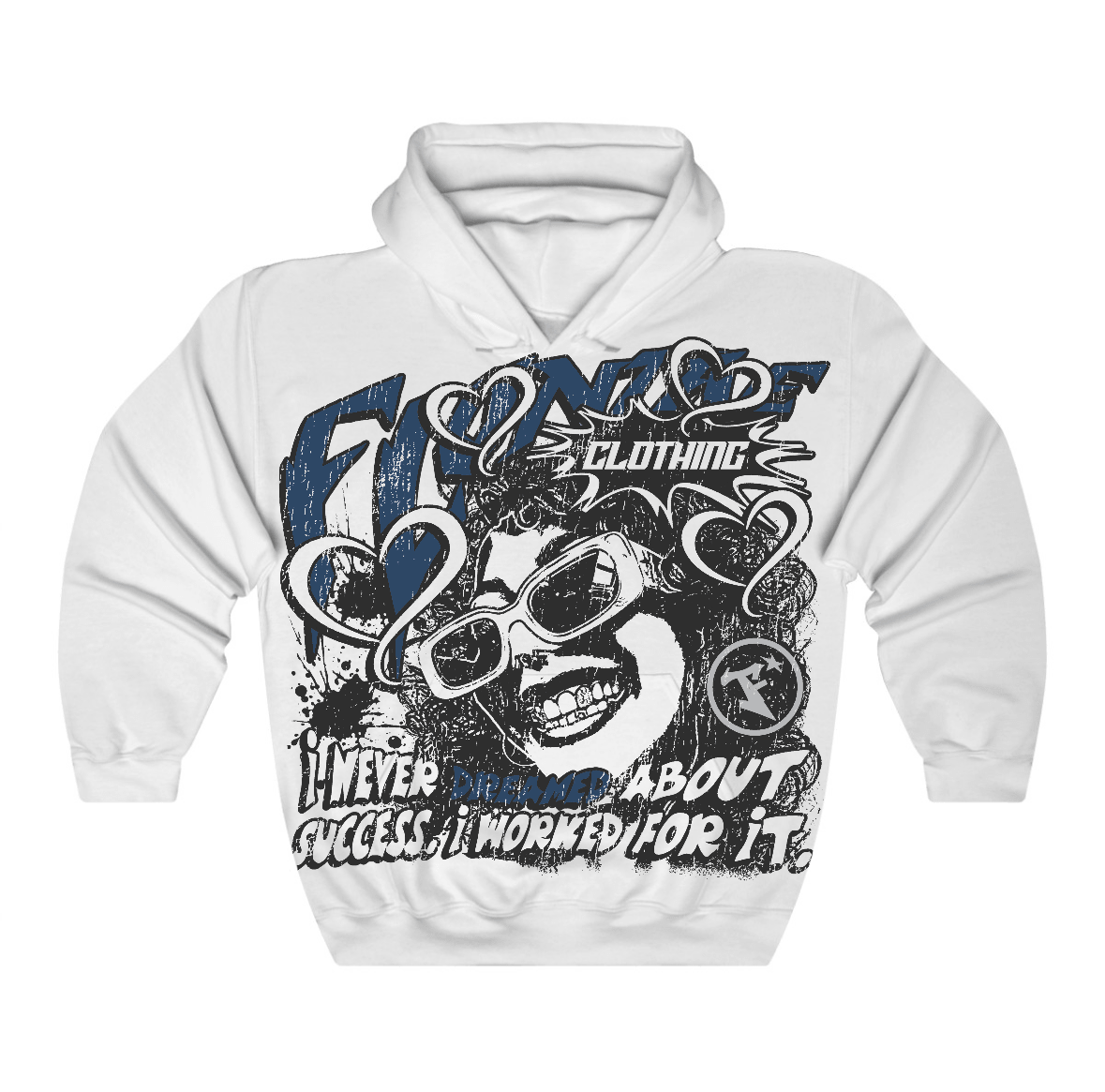 French Blue 12s Flontae Hoodie Never Dream Graphic