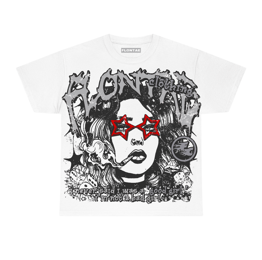 White Cement 4s Flontae T-Shirt Never Quit Graphic