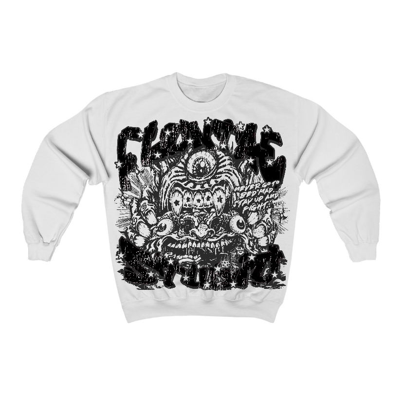 Black Cat 3s Flontae Crewneck Sweatshirt Seems Fair Graphic