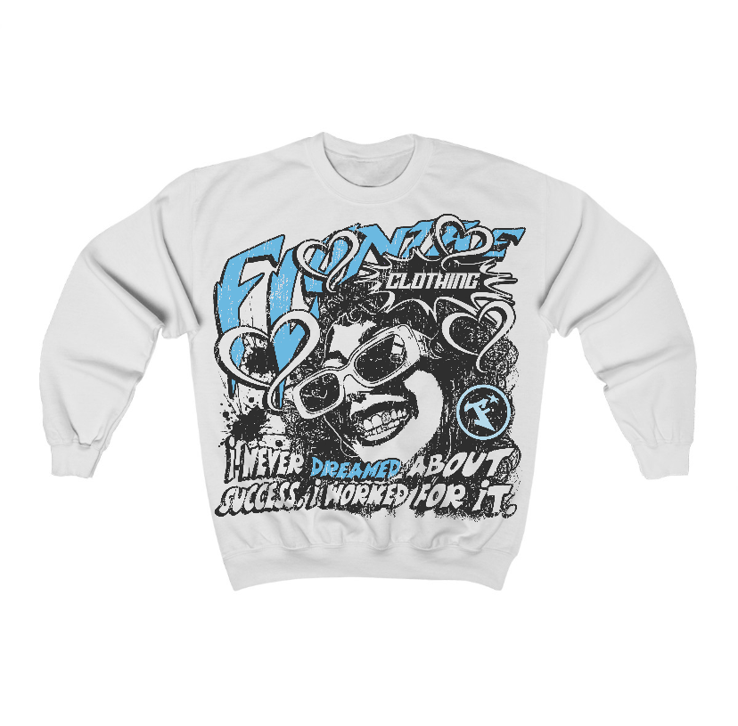 Legend Blue 11s Flontae Crewneck Sweatshirt Never Dream Graphic