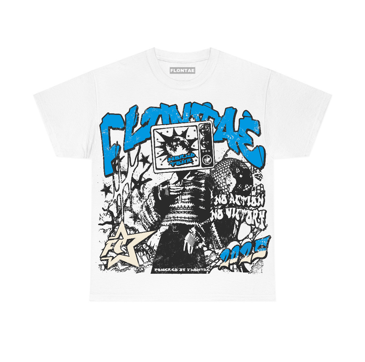 University Blue Reimagined 1s Flontae T-Shirt No Victory Graphic